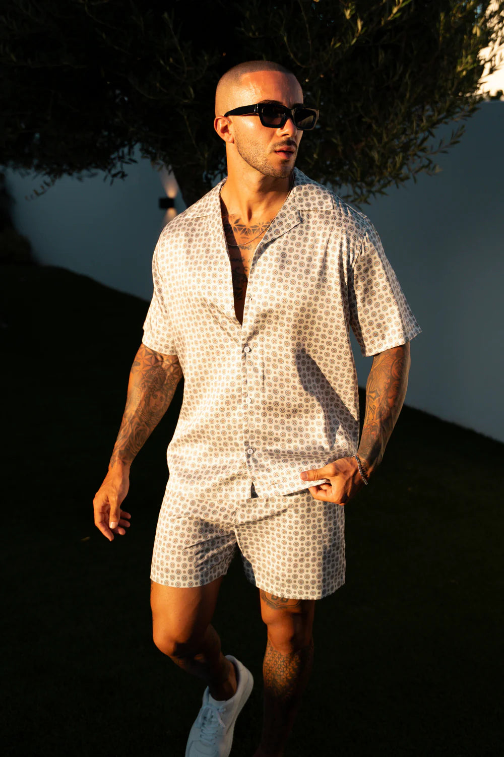 Capo GEOMETRIC Print SS Revere Shirt