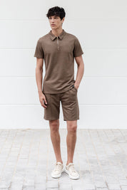 Capo INTERLOCK SLUB Zip SS Polo