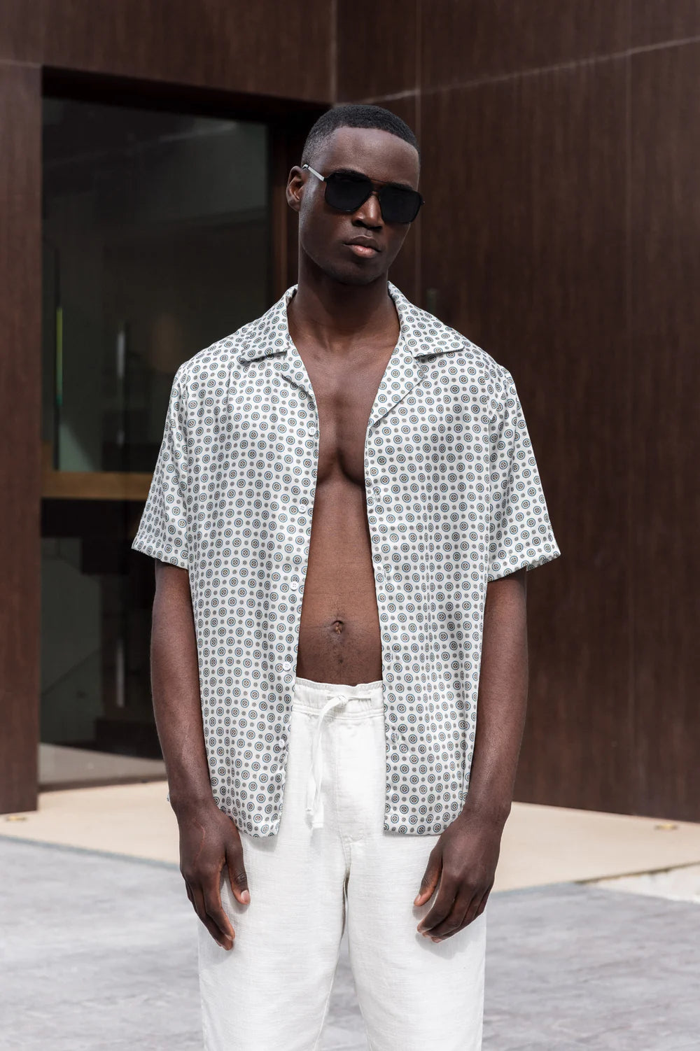 Capo GEOMETRIC Print SS Revere Shirt