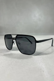Capo Double Bridge Sunglasses - Black