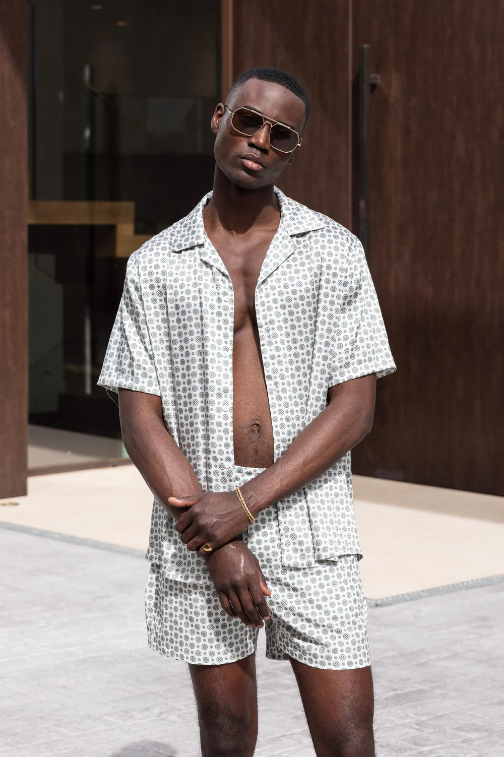 Capo GEOMETRIC Print SS Revere Shirt