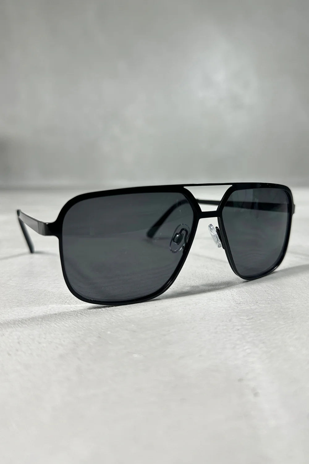 Capo Double Bridge Sunglasses - Black