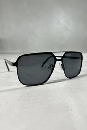 Capo Double Bridge Sunglasses - Black