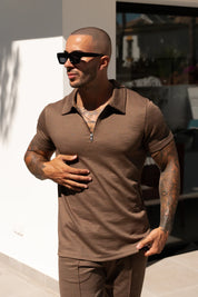 Capo INTERLOCK SLUB Zip SS Polo