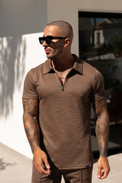 Capo INTERLOCK SLUB Zip SS Polo