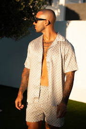 Capo GEOMETRIC Print SS Revere Shirt