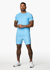 Gym King Debossed Energy Short - 6" - Blue Reef AOP