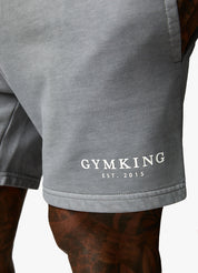 Gym King Est. Legacy Short - Washed Grey