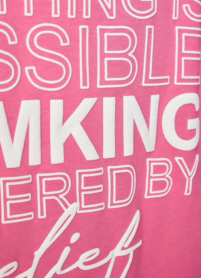 Gym King Malibu Oversized BF Tee - Paradise Pink