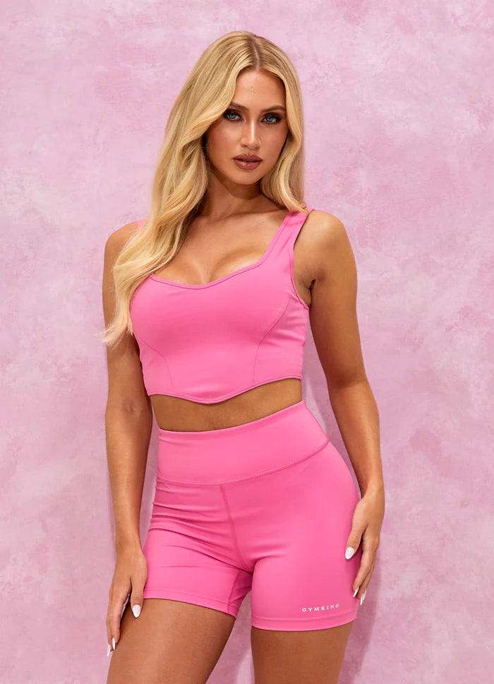 Gym King Malibu Contoured Tank - Paradise Pink