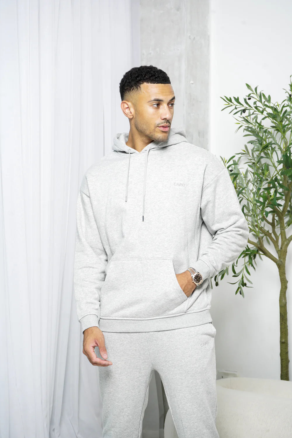 Capo Tracksuit Overhead Hoodie - Grey Marl