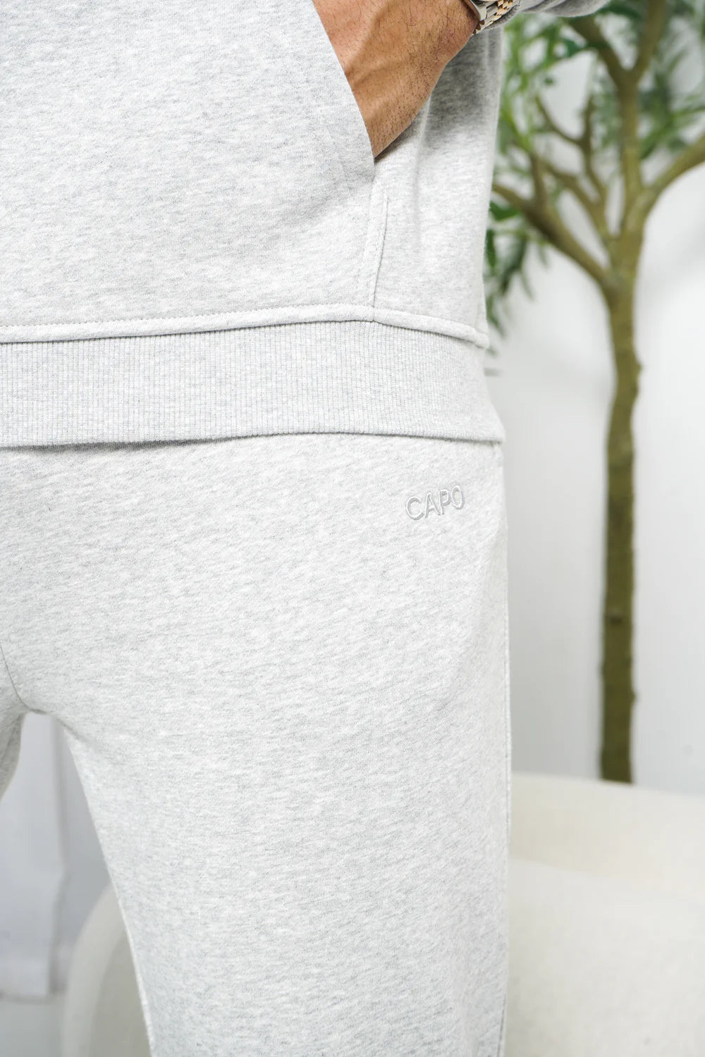 Capo Tracksuit Overhead Hoodie - Grey Marl