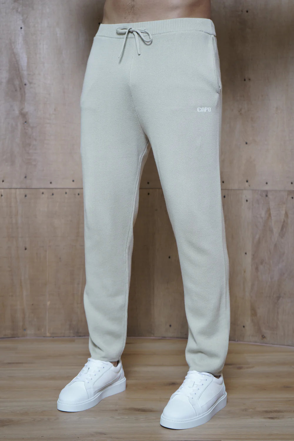 Capo Knitted Joggers - Stone