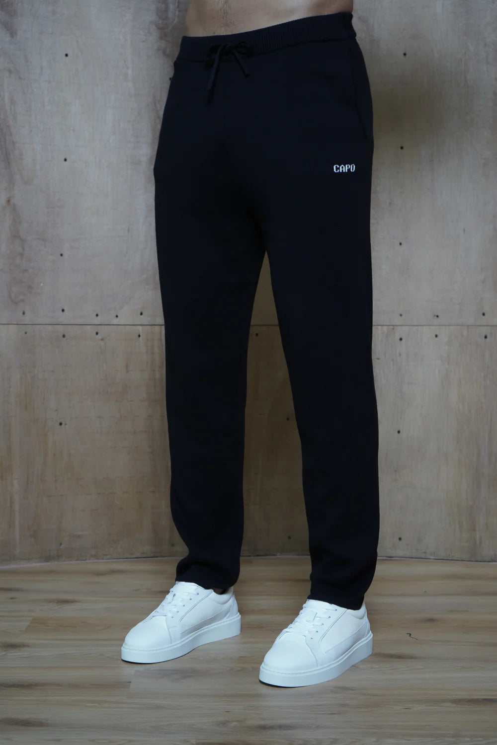 Capo Knitted Joggers - Black