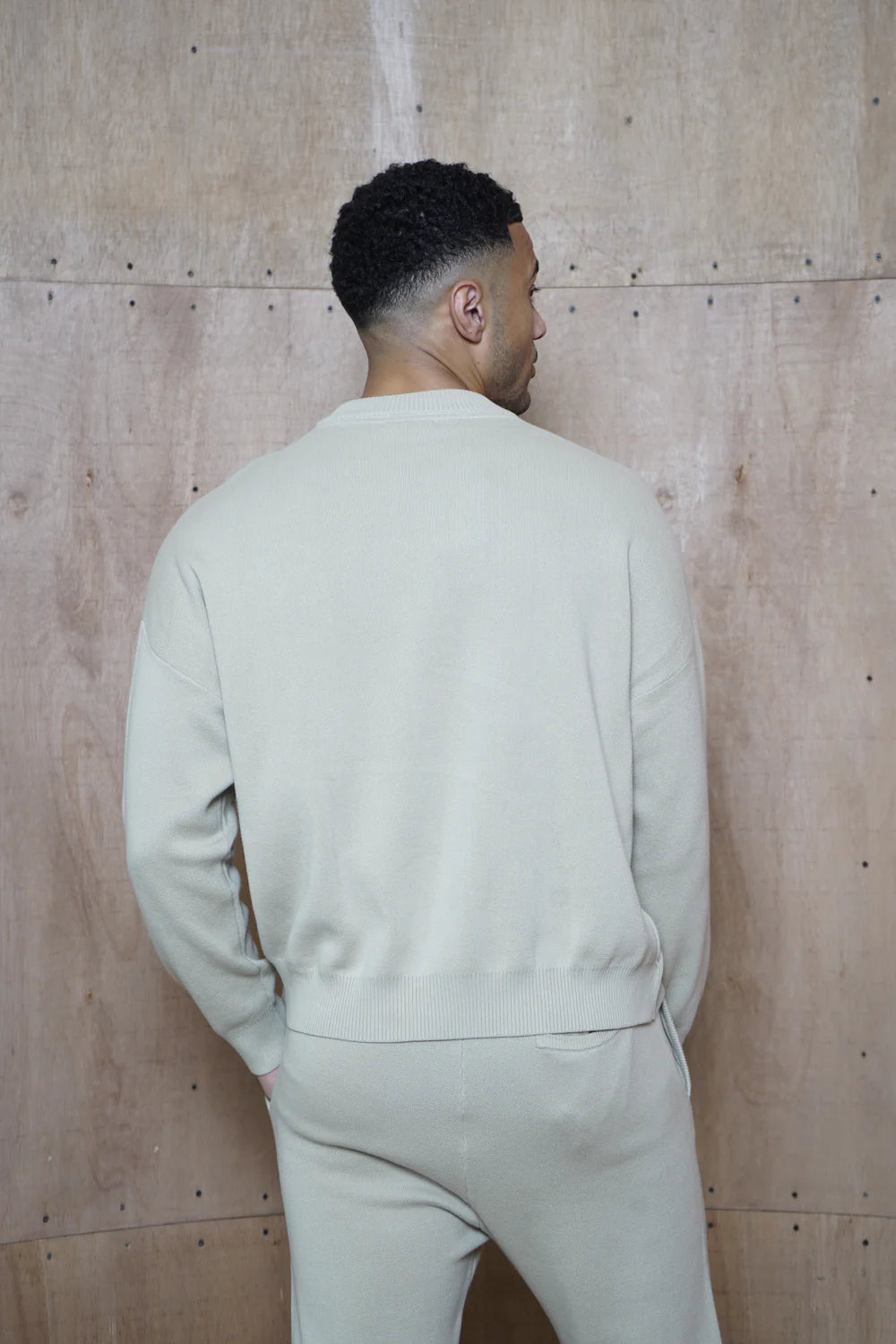 Capo Knitted Crew Sweater - Stone