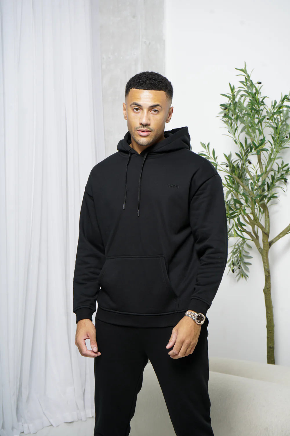 Capo Tracksuit Overhead Hoodie - Black