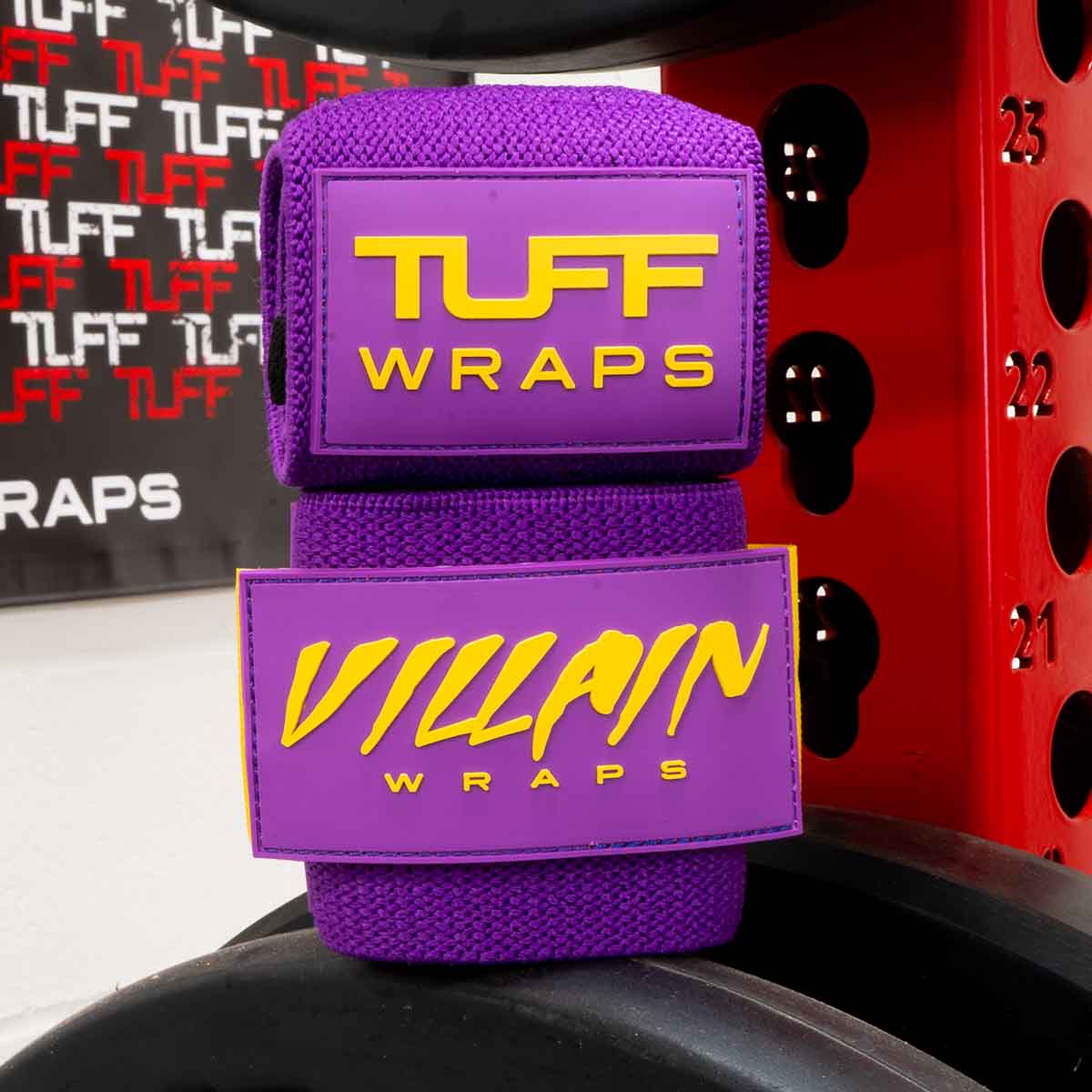 16" Villain Sidekick Wrist Wraps - Purple & Yellow