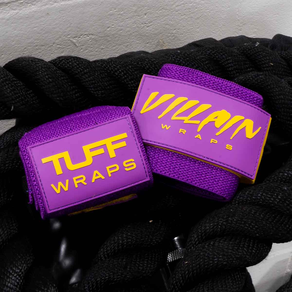 16" Villain Sidekick Wrist Wraps - Purple & Yellow
