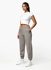 Gym King Shadow Rib Tee - White