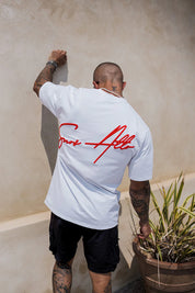 Script Core Tee - White/Pink