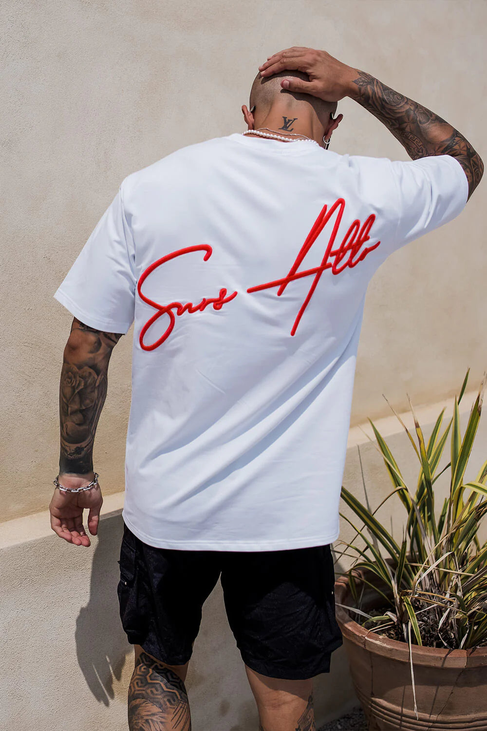 Script Core Tee - White/Pink