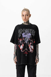 Doberman No Mercy Tee - Acid Black