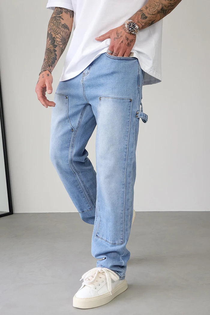 Sinners Attire Carpenter Jeans - Light Blue