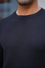 Capo CABLE Knit Jumper - Black