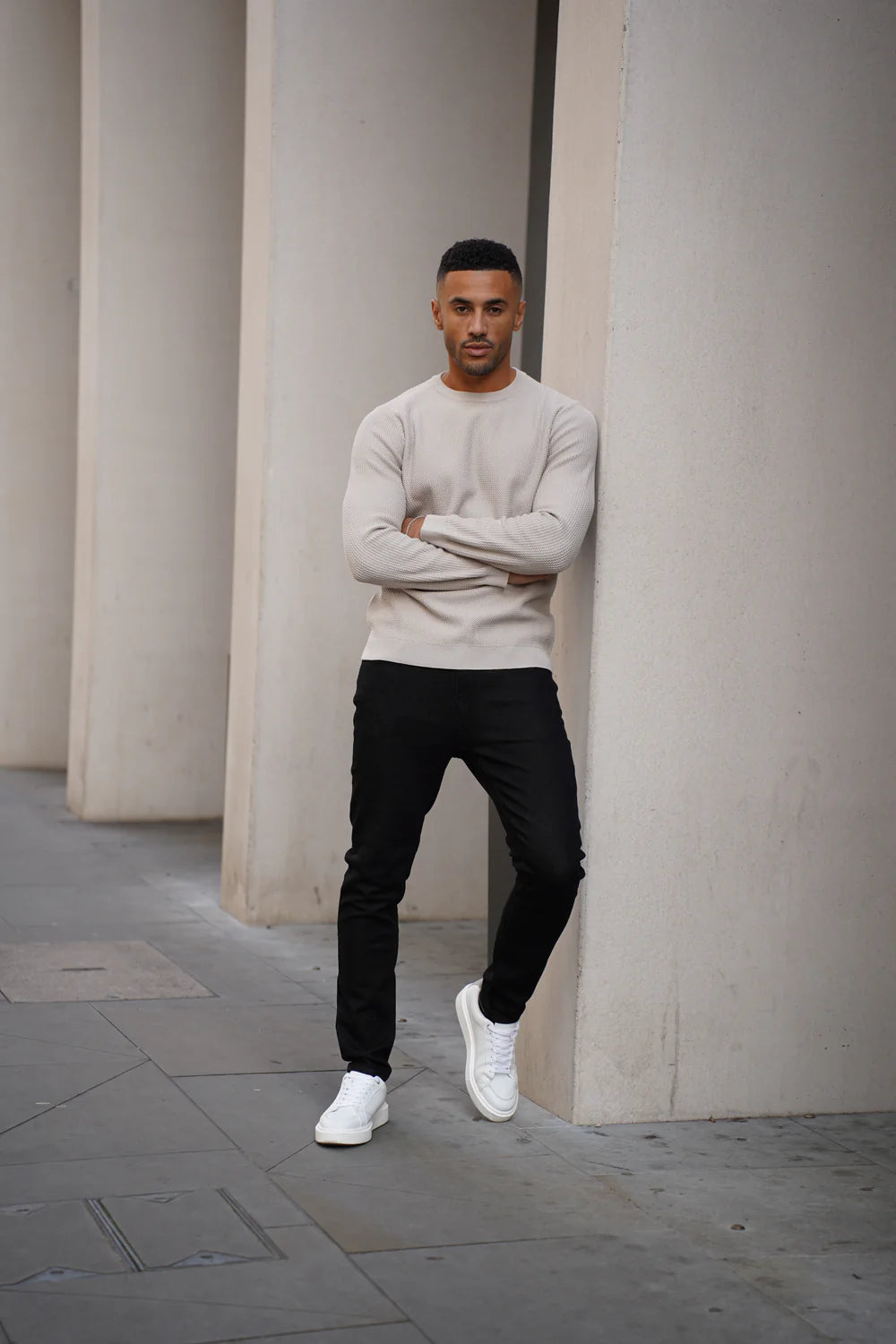 Capo CABLE Knit Jumper - Stone