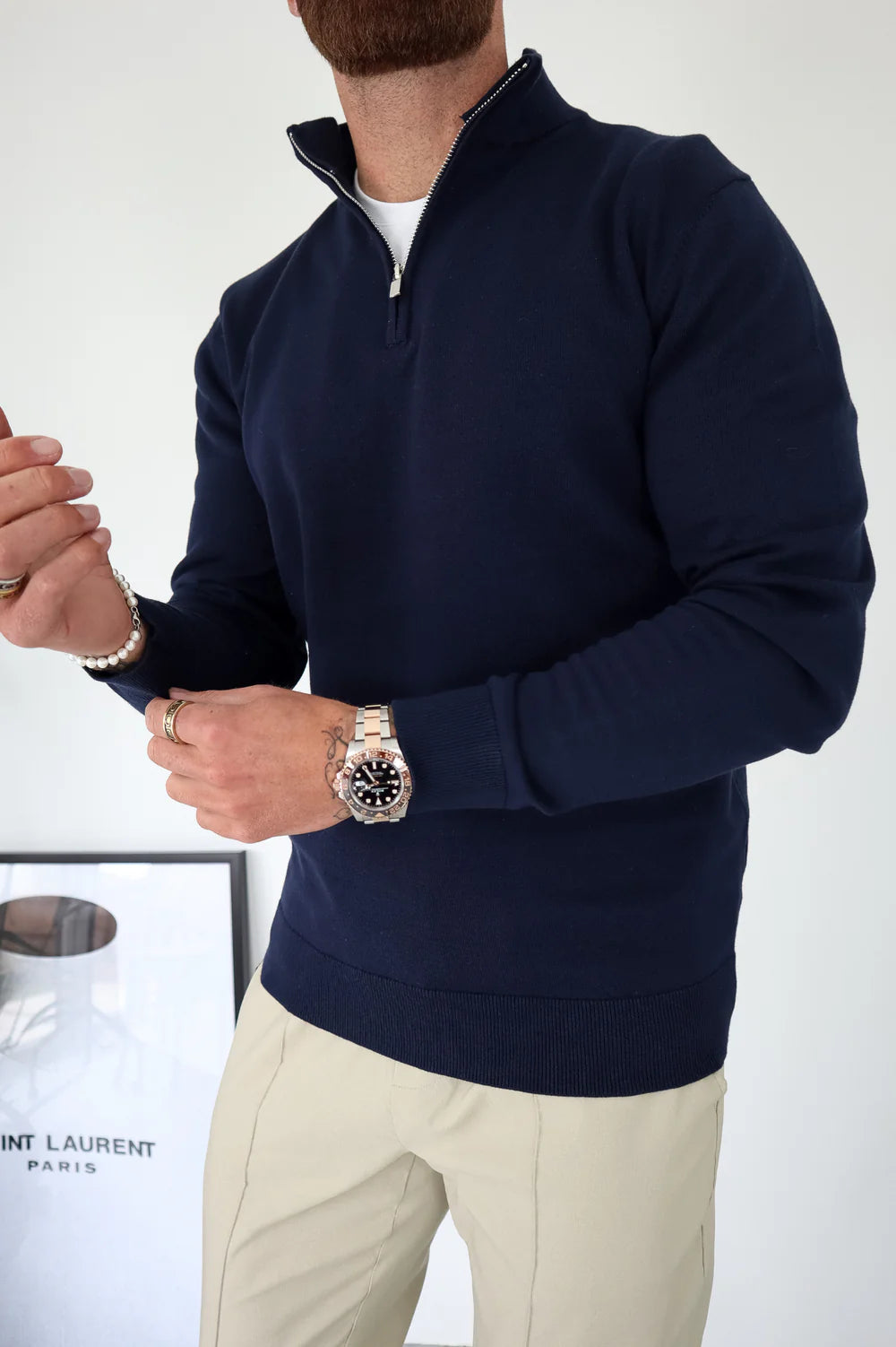 Capo Egyptian Cotton 1/4 Zip Top