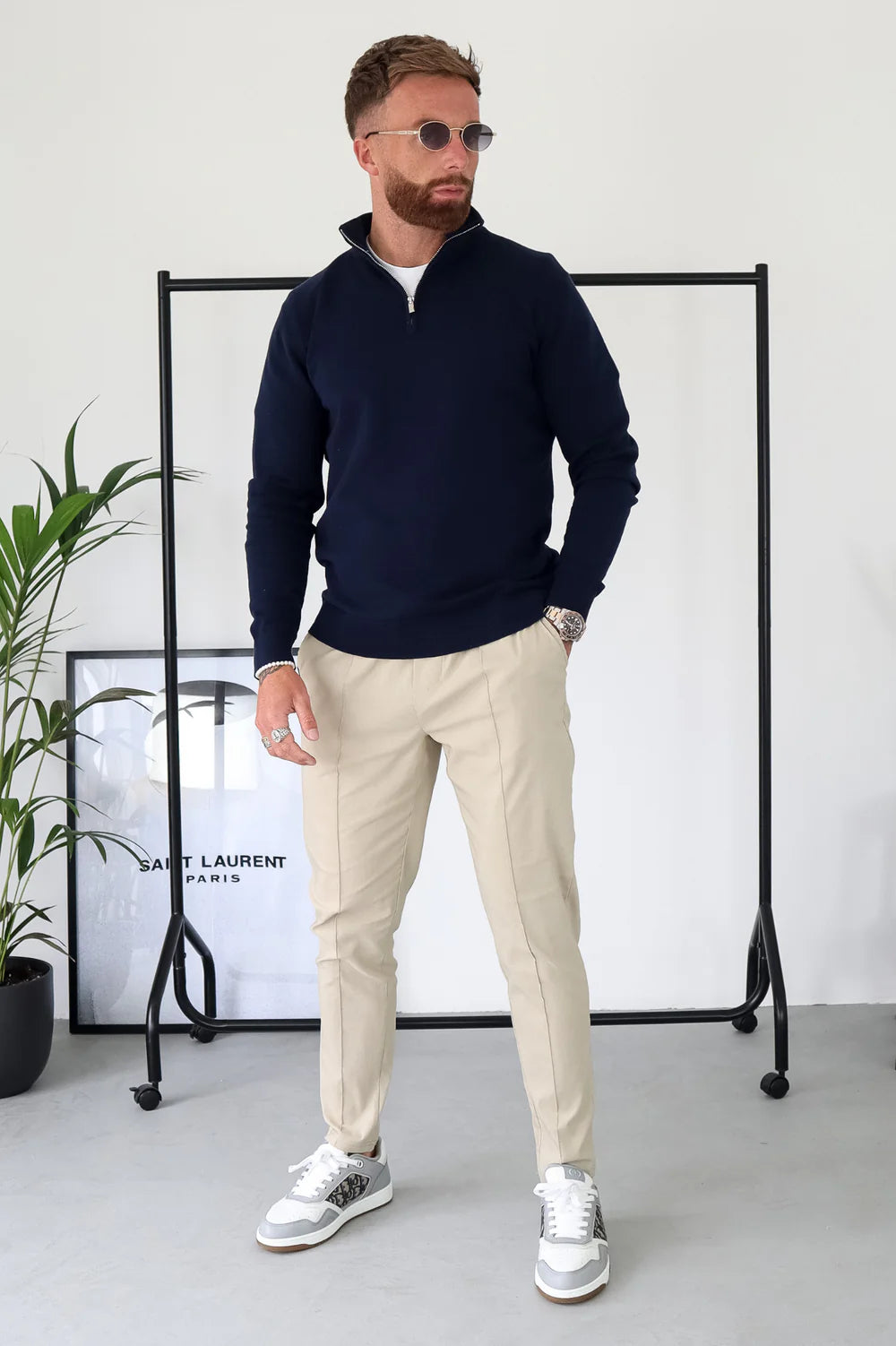 Capo Egyptian Cotton 1/4 Zip Top