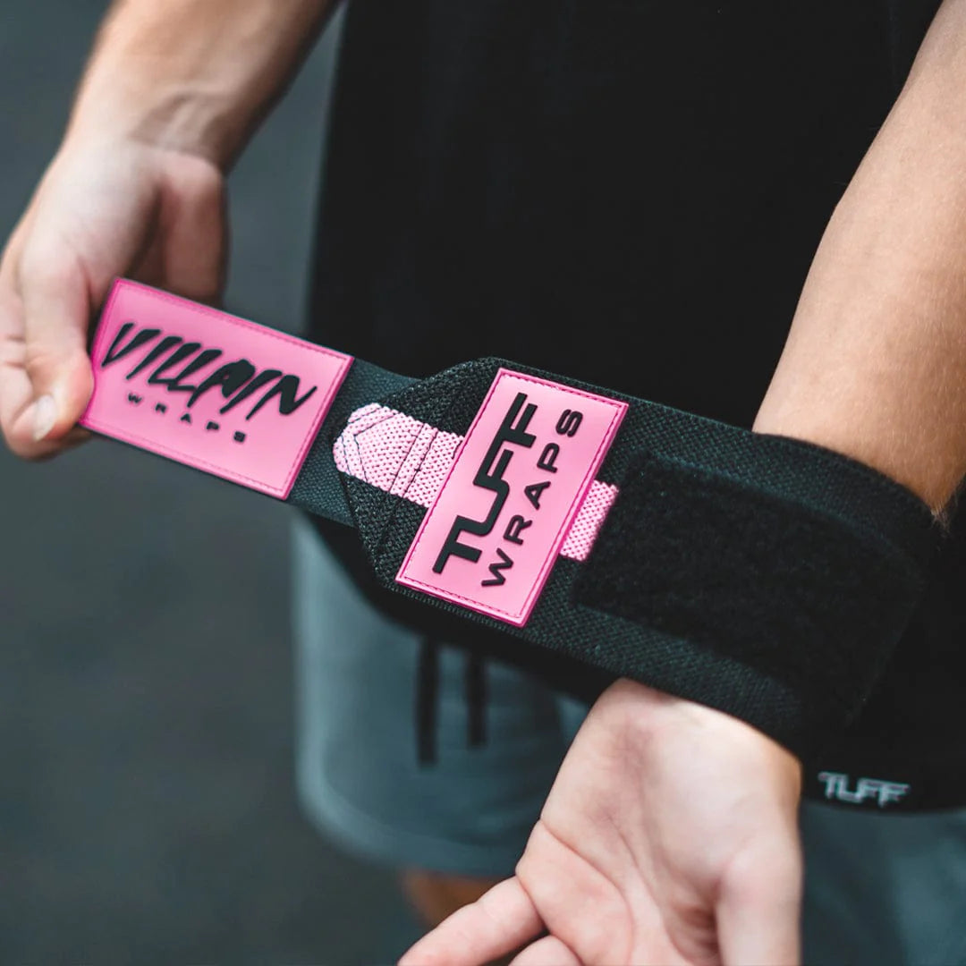 16" Villain Sidekick Wrist Wraps - Black & Pink