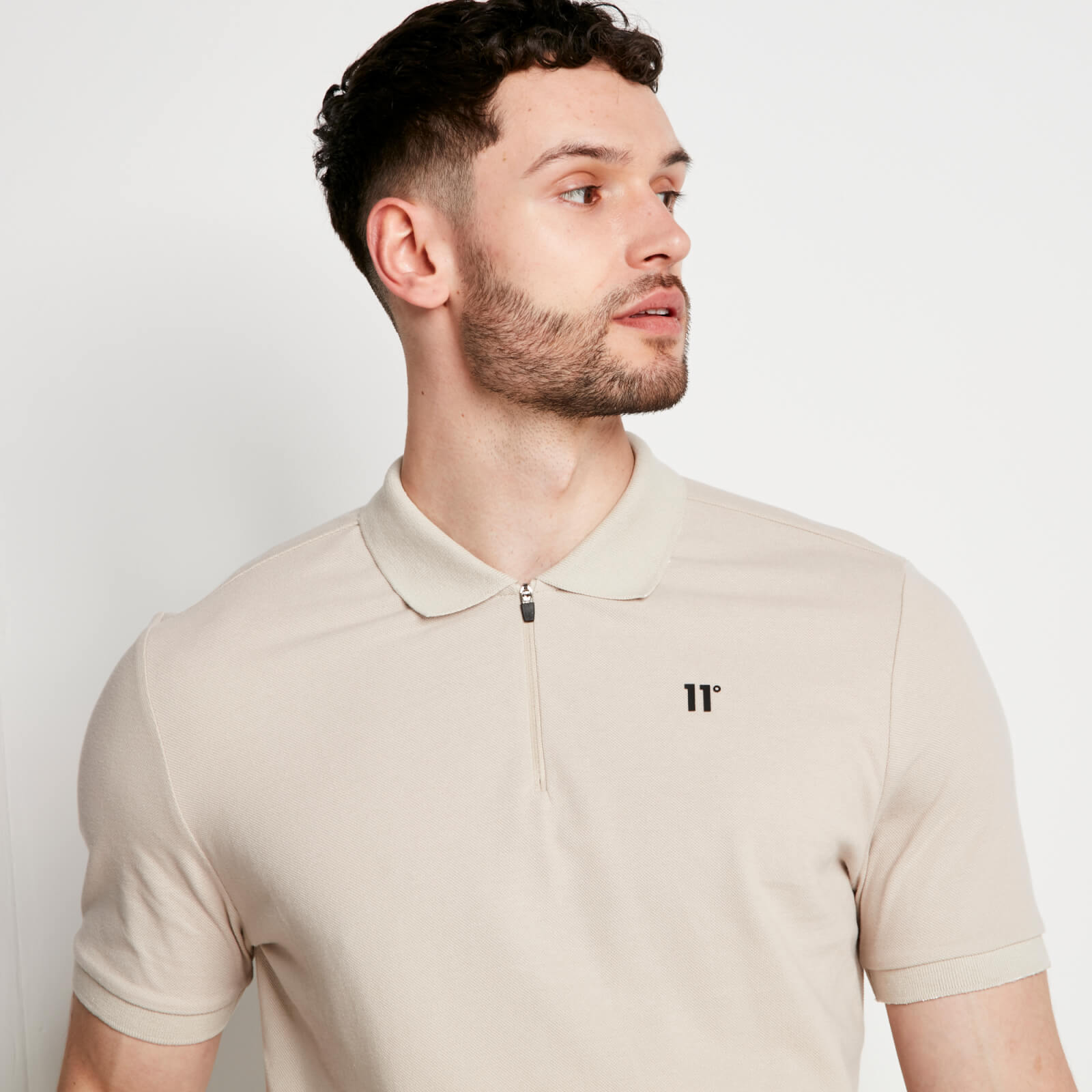 SMART Zip Polo - Stone
