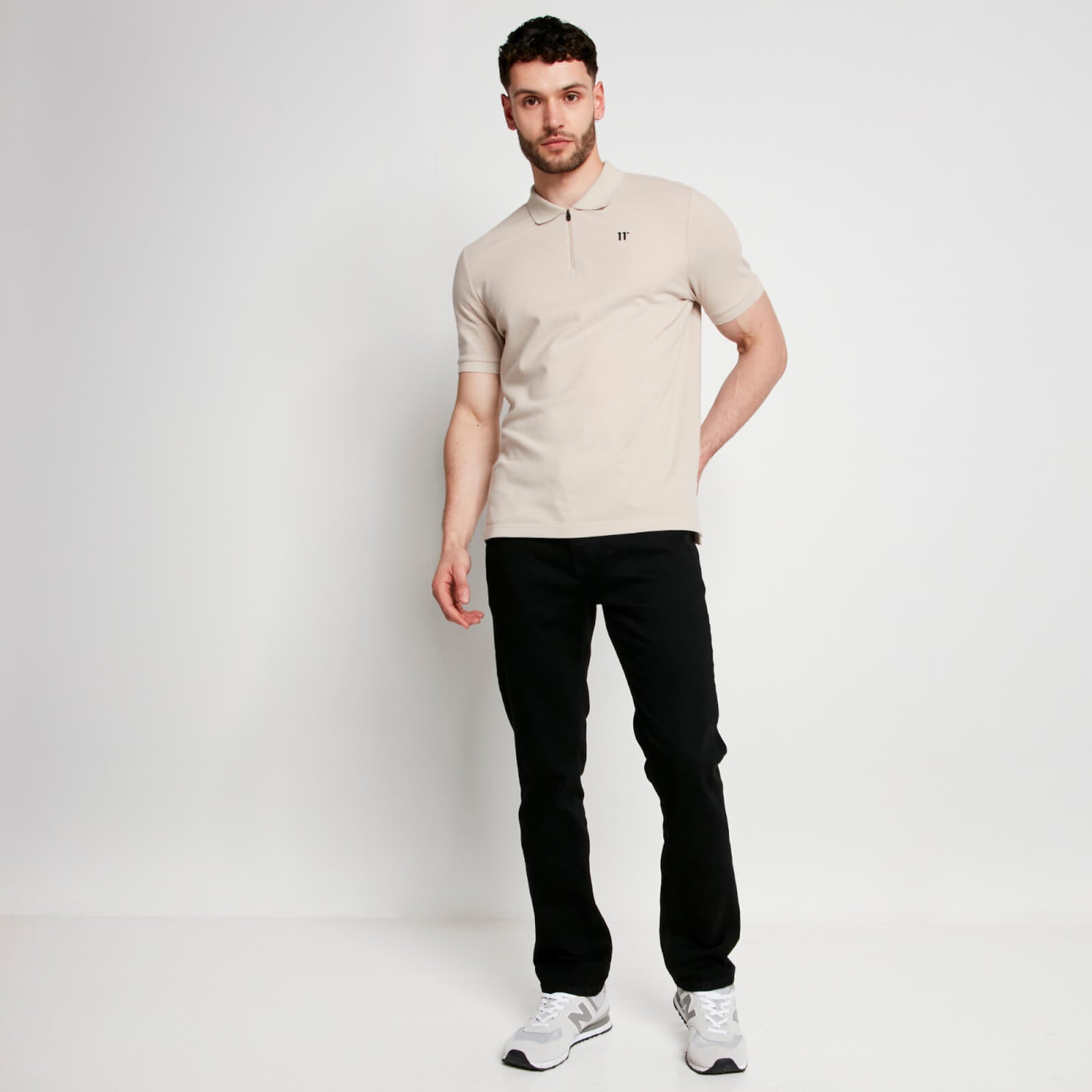 SMART Zip Polo - Stone