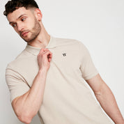 SMART Zip Polo - Stone