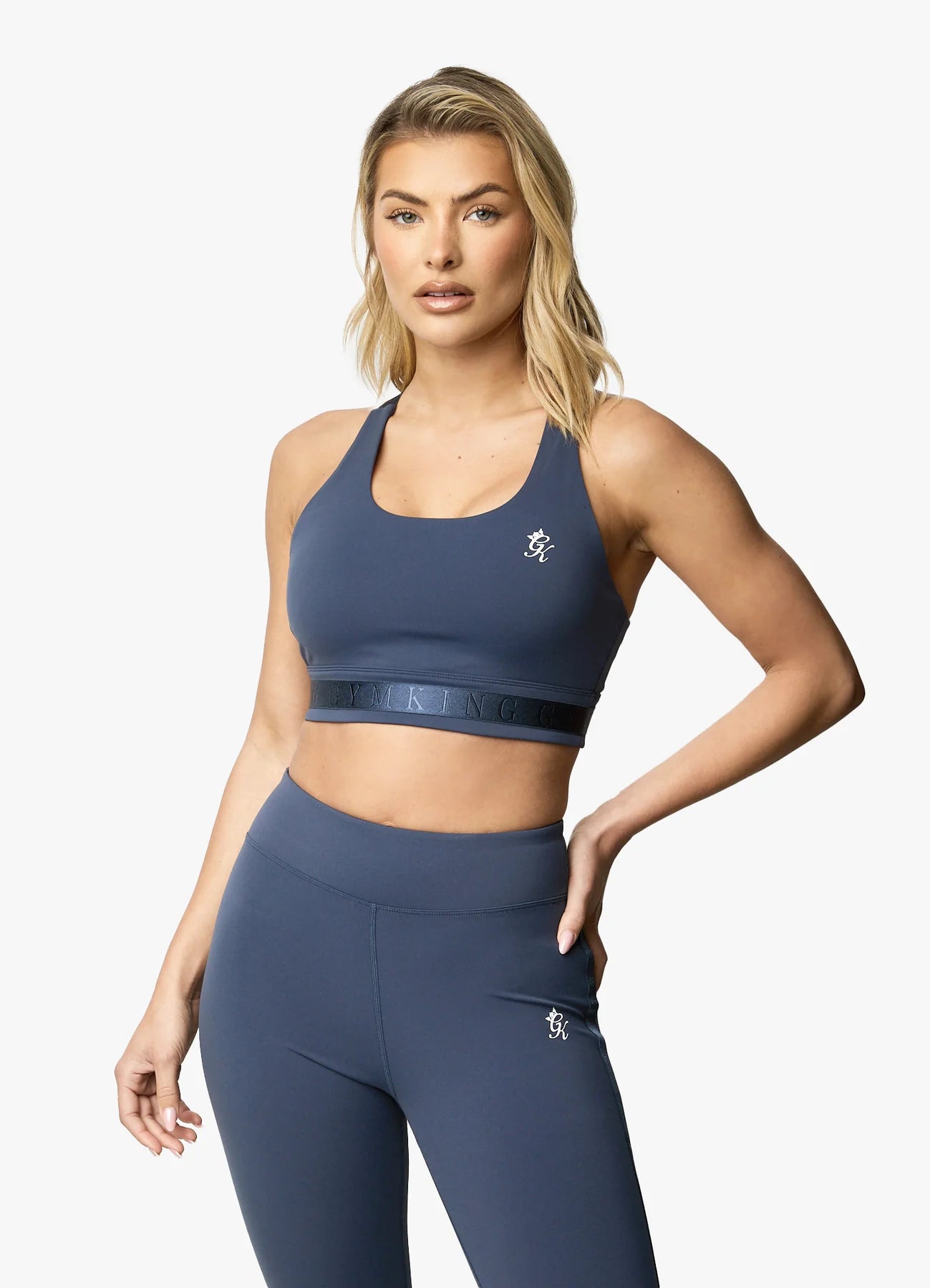 Gym King Flare Sports Bra - Navy