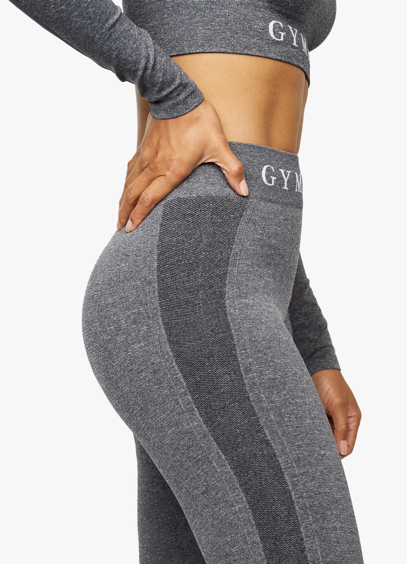 Gym King Seamless Results Legging - Smoke Grey Marl