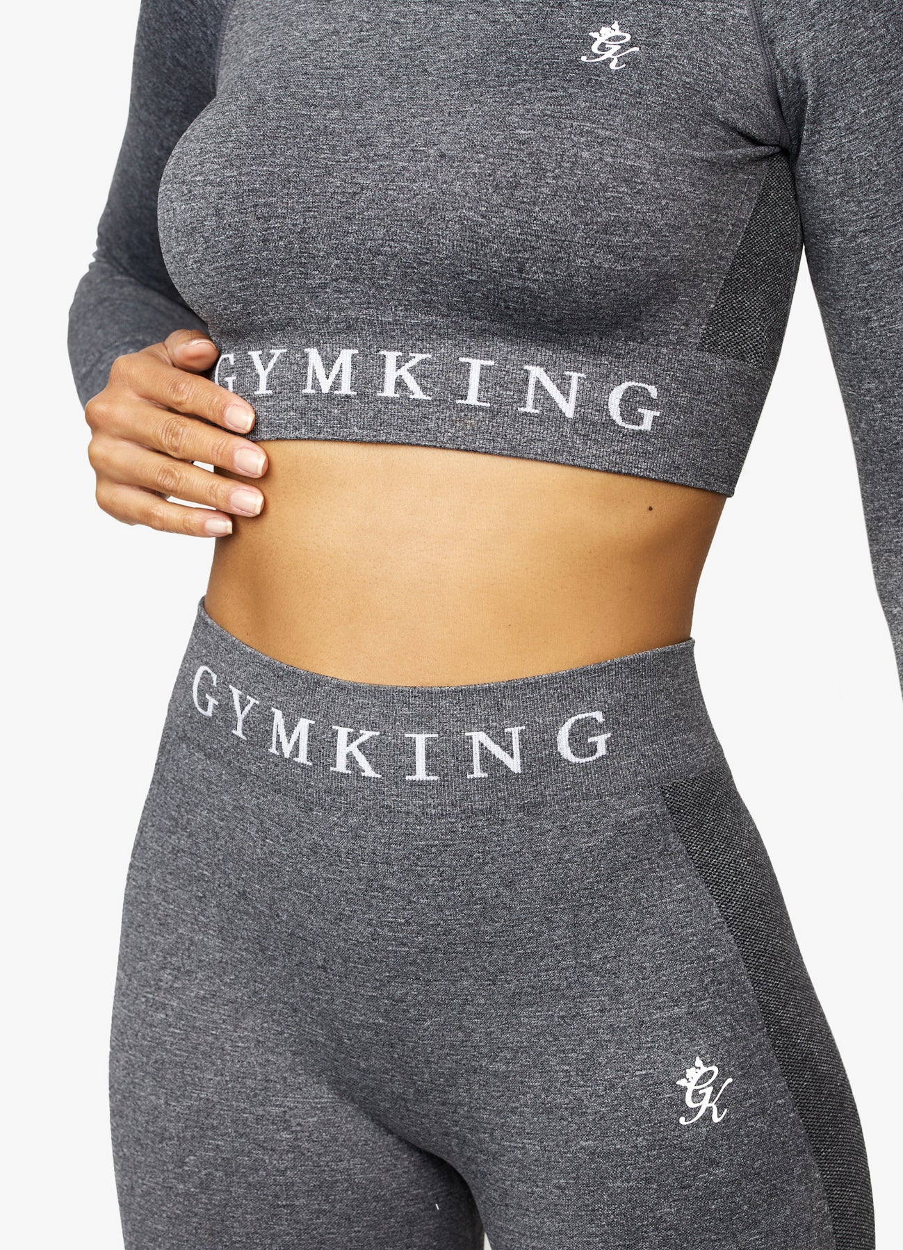 Gym King Seamless Results Legging - Smoke Grey Marl