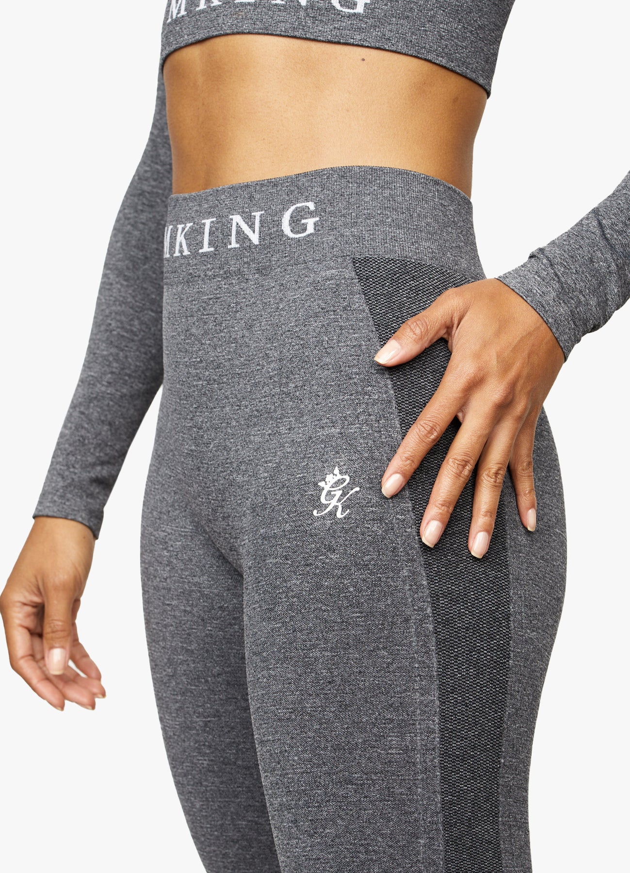Gym King Seamless Results Legging - Smoke Grey Marl