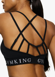 Gym King Intention Multi Rib Sports Bra - Black