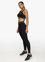 Gym King Intention Multi Rib Sports Bra - Black