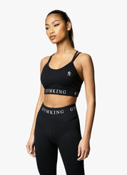 Gym King Intention Multi Rib Sports Bra - Black