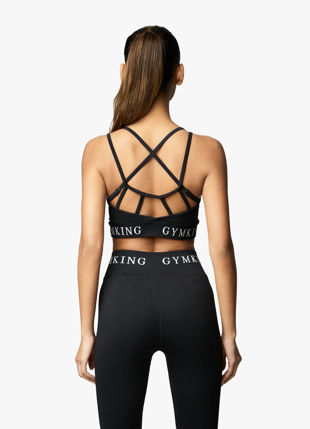 Gym King Intention Multi Rib Sports Bra - Black