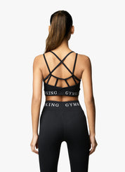 Gym King Intention Multi Rib Sports Bra - Black