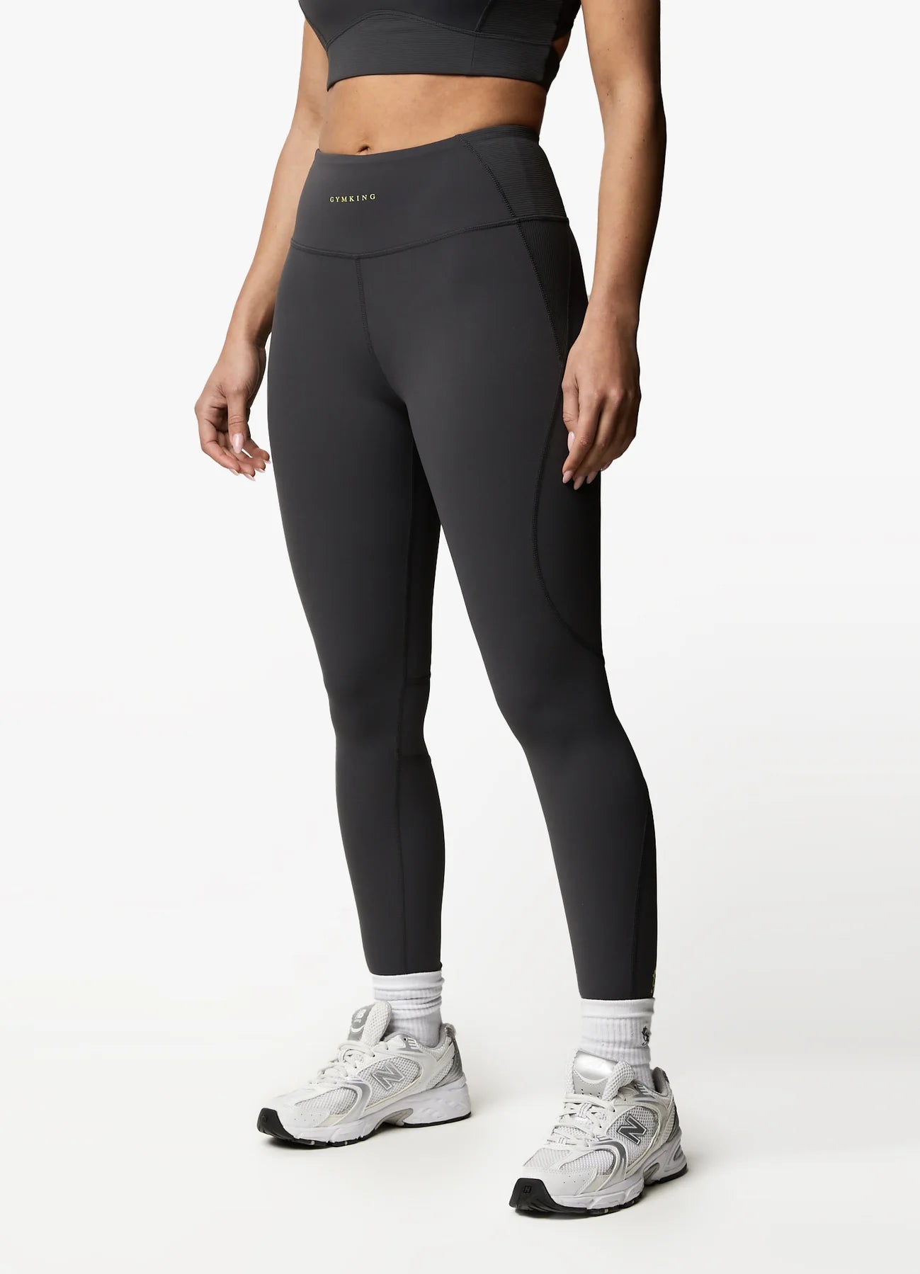 Gym King Motivate Legging - Graphite/Lime
