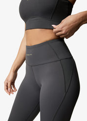 Gym King Motivate Legging - Graphite/Lime