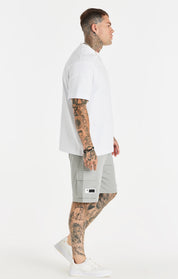 White Relaxed Printed Chain T-Shirt