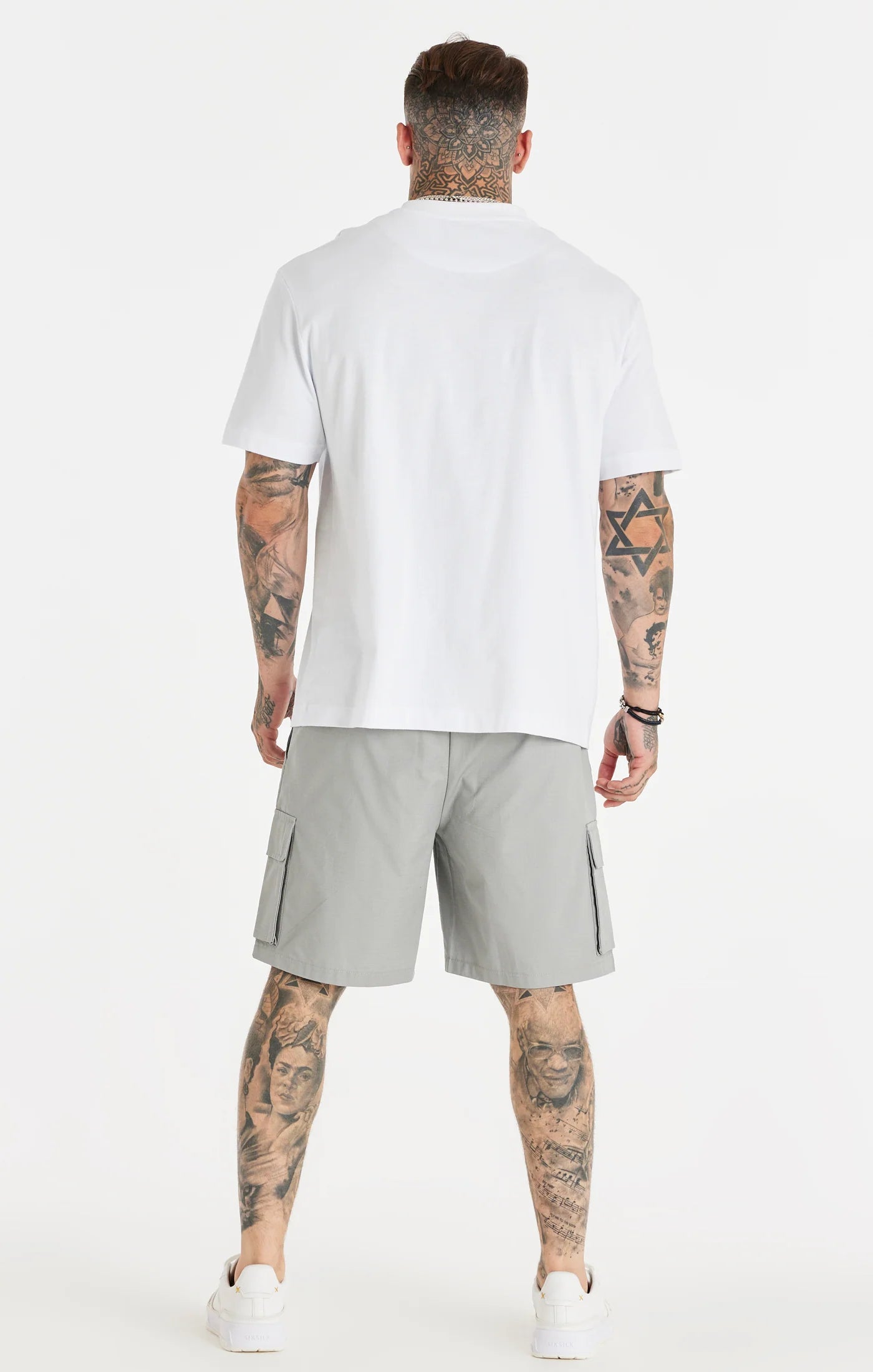 White Relaxed Printed Chain T-Shirt