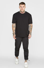 Black Pocket Oversized T-Shirt