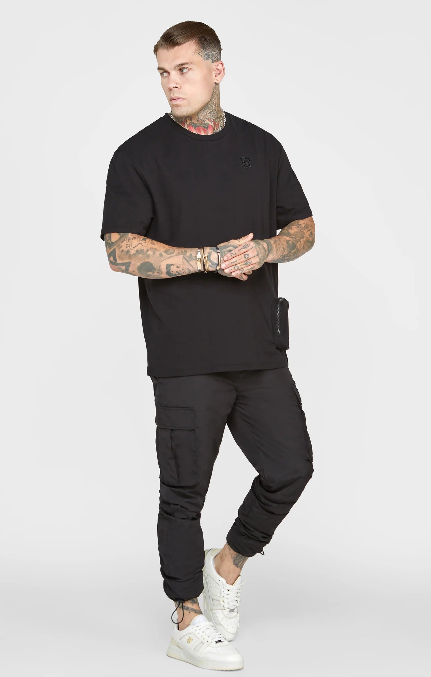 Black Pocket Oversized T-Shirt